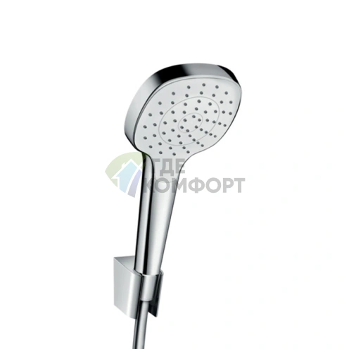 Душевой набор HG Croma Select E с ручным душем и держателем (белый/хром) (26412400) - фото 1