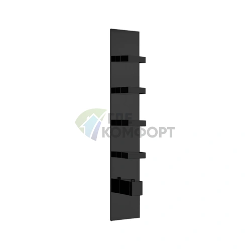 Встраиваемый термостат Gessi Rettangolo с 4 выходами, подключение 3/4, черный (43028#299) - фото 1