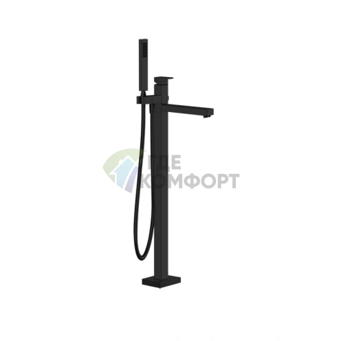 Напольный смеситель для ванны Gessi Rettangolo с ручным душем, цвет Black XL (24961#299) - фото 1