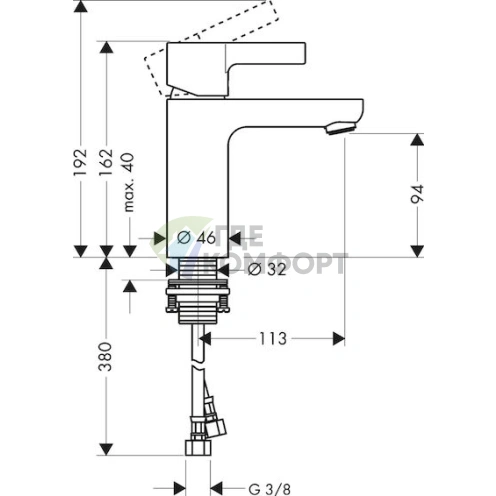 Смеситель для раковины Hansgrohe Metris S настенный 31068000 - фото 3