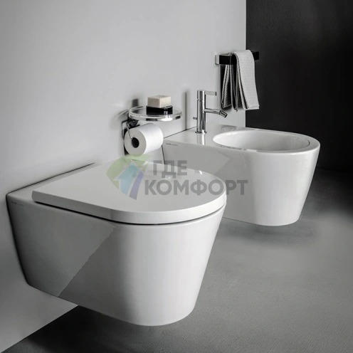 Подвесной унитаз LAUFEN KARTELL с технологией Rimless, 545x370x430 мм, белый (8.2033.7.000.000.1) - фото 1