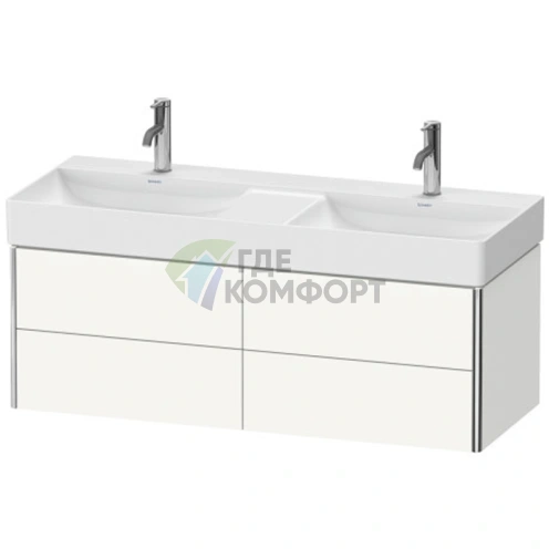 Тумба подвесная Duravit XSquare White High Gloss, 4 ящика, 397x1184x460 мм (XS416402222) - фото 1