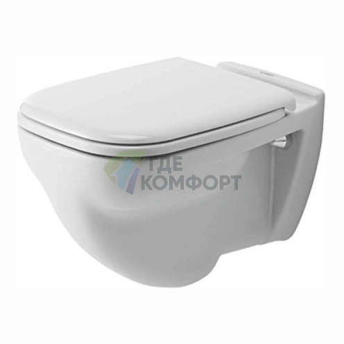 Подвесной унитаз Duravit D-Code 253509 с сиденьем 006731 (253509+006731)) - фото 1