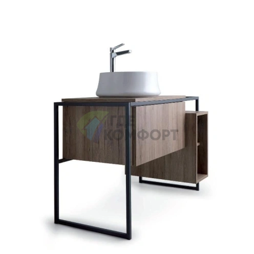 Металлический стеллаж Simas Frame с ящиком Push-Pull и открытой секцией 105x57x72 см - фото 1