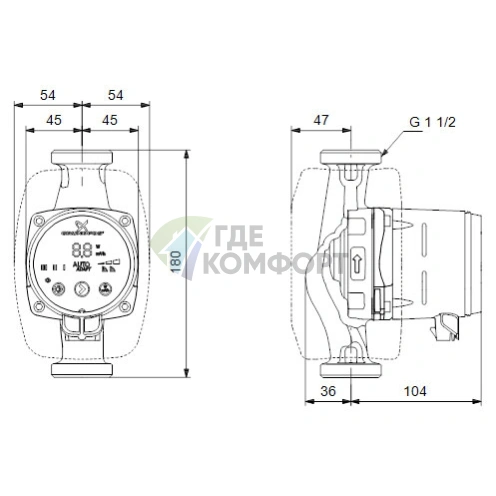 Циркуляционный насос Grundfos ALPHA3 32-40 180 - фото 3