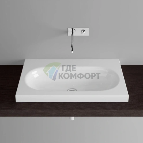Встраиваемая эмалированная раковина BETTE COMODO 60x49.5x12 см белого цвета (A200-000) - фото 1
