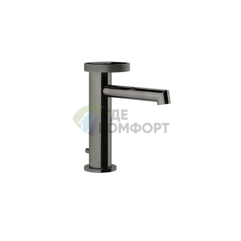 Смеситель для раковины Gessi Anello с донным клапаном, цвет Black Metal Brushed PVD (63301#707) - фото 1