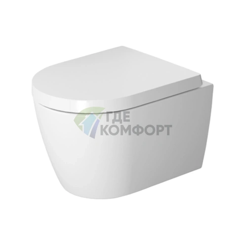 Унитаз подвесной Duravit ME BY STARCK с технологией Rimless, цвет белый матовый (2530092600) - фото 1