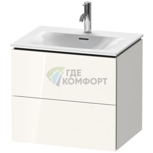 Тумба подвесная Duravit L-Cube 234463 с 2 ящиками, 550x620x481 мм, белый глянец (LC630502222) - фото 1