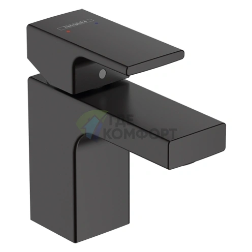 Смеситель для раковины Hansgrohe Vernis Shape матовый черный (71567670) - фото 1