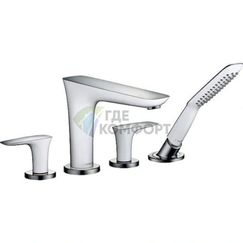 Смеситель Hansgrohe PuraVida 15446000 – для установки на борт ванны - фото 1
