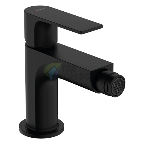 Смеситель для биде Hansgrohe Rebris E с душем, матовый черный (72211670) - фото 1