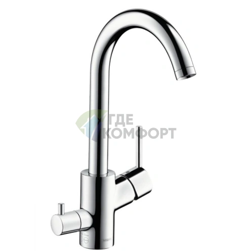 Смеситель для кухни Hansgrohe Talis M52 с поворотным изливом и однорычажным управлением, хром (14875000) - фото 1