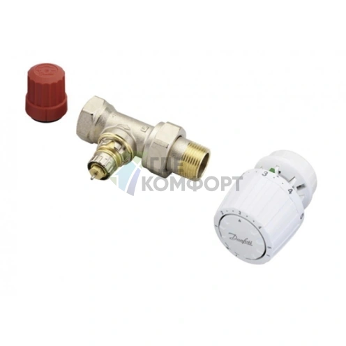 Клапан радиаторного терморегулятора прямой никелированный RTR-N 15 Danfoss 013G7014 (Данфосс) - фото 2