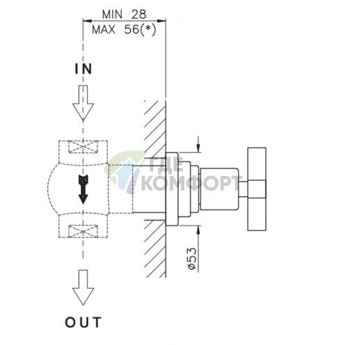 Запорный вентиль Nicolazzi Mac Kinley 05 3/4, хром (4912CR29) - фото 2
