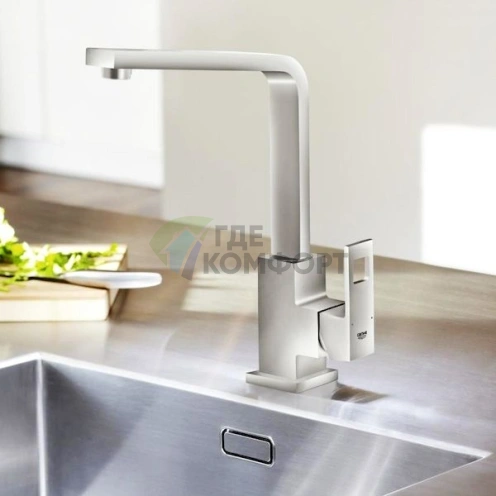 Смеситель Grohe Eurocube 31255DC0 для кухни - фото 2