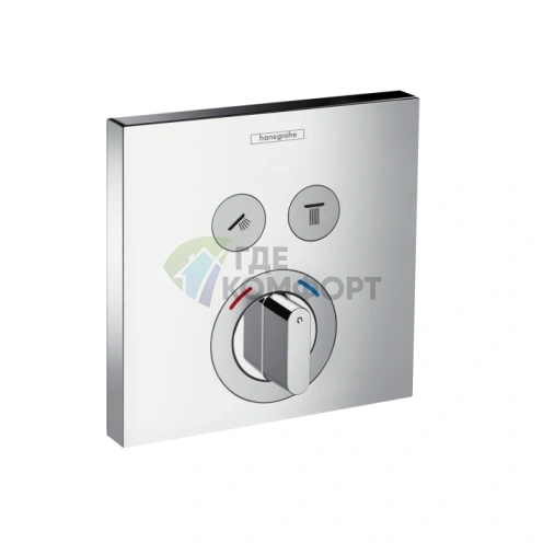 Смеситель для душа Hansgrohe ShowerSelect с двумя кнопками включения, хром (15768000) - фото 1