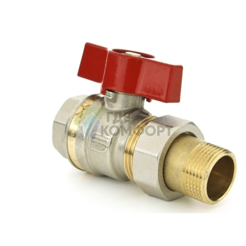Шаровой кран Danfoss BVR-F 1 американка латунь бабочка 065B8205 (Данфосс) - фото 1
