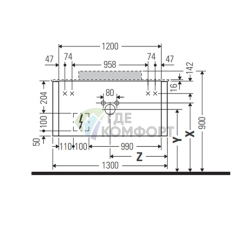 Подвесная тумба Duravit Happy D.2 Plus 408x1300x550 мм, 2 ящика, белый глянец (HP496202222) - фото 2
