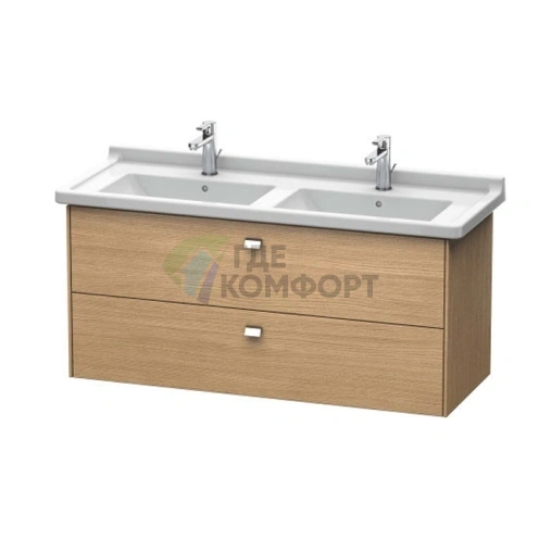 Тумба под раковину Duravit Brioso 1220 мм с двумя ящиками, цвет Дуб европейский 52 (BR414401052) - фото 1