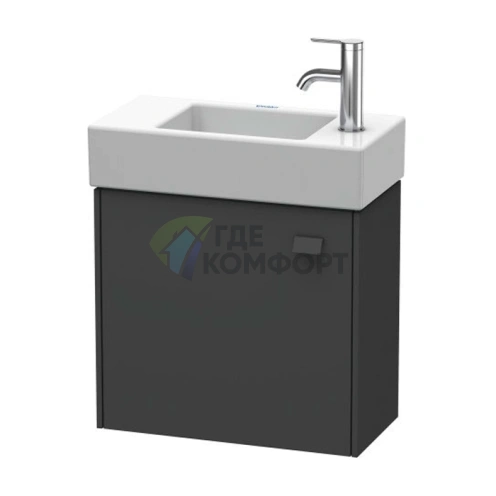 Подвесная тумба Duravit Brioso 484х239х442 мм, графит матовый, с дверцей (петли справа) (BR4051R4949) - фото 1