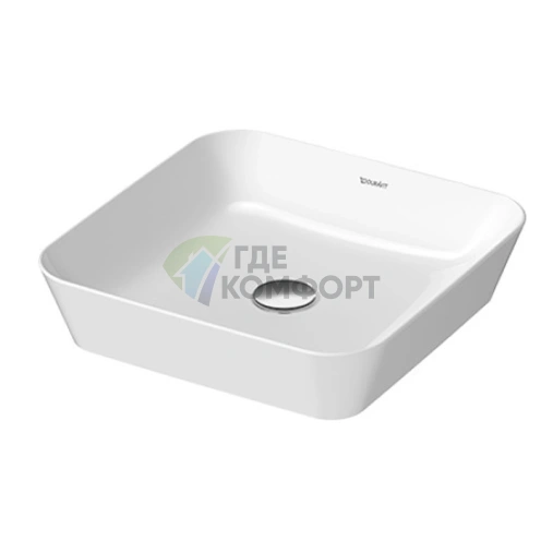 Накладная раковина Duravit Cape Cod квадратная 43 см без отверстия белая (2340430000) - фото 1
