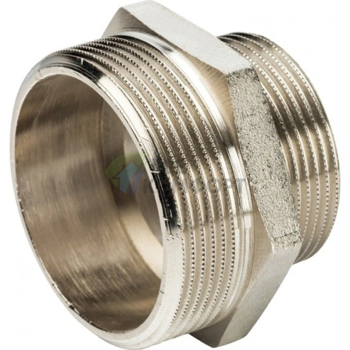 Ниппель STOUT НН переходной 2 x 1 1/2 никелированный - фото 5