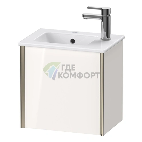 Тумба подвесная Duravit XViu 557x510x420 мм для раковины 072343, белый глянцевый/champagne matt (XV4024LB122) - фото 1