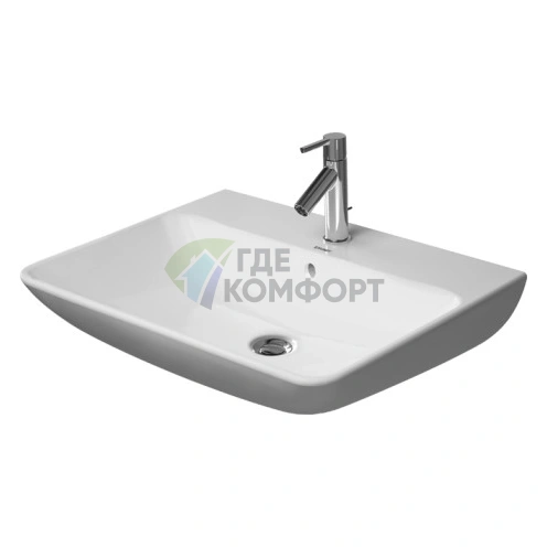Раковина Duravit ME by Starck накладная 650x490 мм с 3 отверстиями (белый) (2335650030) - фото 1