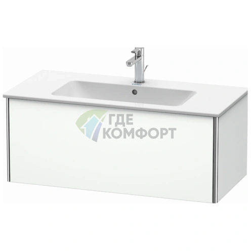 База под раковину Duravit XSquare 1010×478×400 мм с выдвижным ящиком, белая матовая (XS407301818) - фото 1