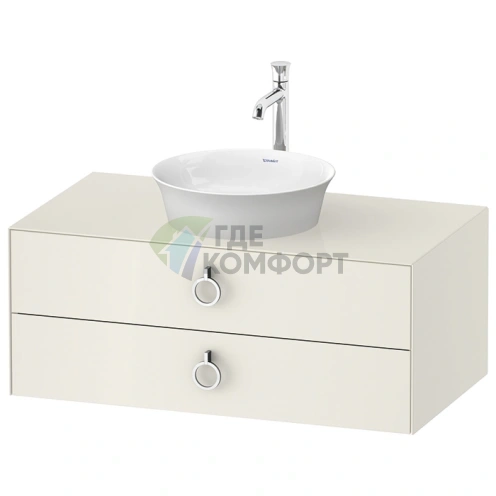 Подвесная тумбочка Duravit White Tulip с 2 ящиками, Nordic White HighGloss (WT49910H4H4) - фото 1