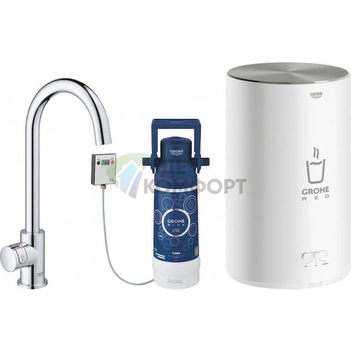 Смеситель Grohe Red II Mono для кухни со встроенным водонагревателем - фото 1