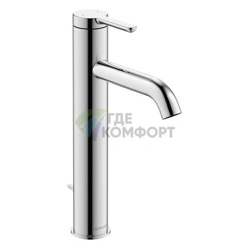 Смеситель для раковины Duravit высокий с донным клапаном (C11030001010) - фото 1