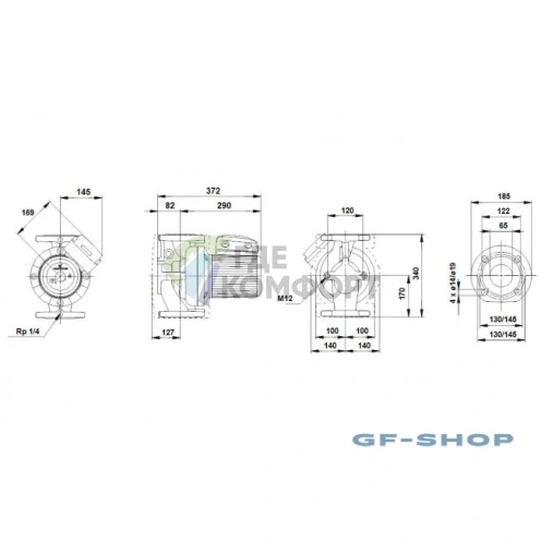 Циркуляционный насос Grundfos UPS 65-120 F, 96402280 - фото 2