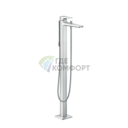 Смеситель для ванны Hansgrohe Metropol напольный с ручным душем, хром (32532000) - фото 1