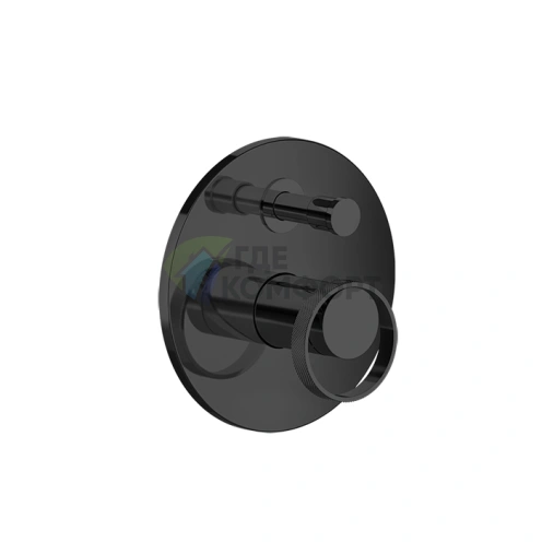 Смеситель Gessi Anello встраиваемый двухвыходной с переключателем, цвет Black Metal Brushed PVD (63377#707) - фото 1