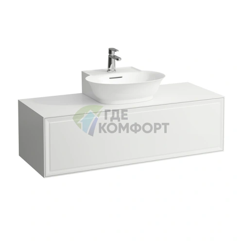 Подвесная тумба Laufen New Classic 1180 мм с ящиком, белая глянцевая (4.0602.3.085.631.1) - фото 1