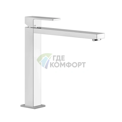 Смеситель для раковины Gessi Rettangolo с высоким изливом 213 мм в хроме (11924#031) - фото 1