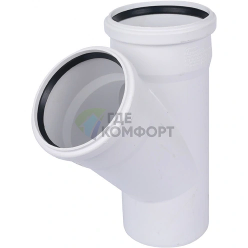 Тройник канализационный Raupiano Plus 110/110х45° REHAU (РЕХАУ - 11229841001) - фото 1