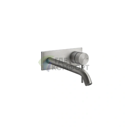 Встраиваемый смеситель GESSI 316 с изливом 200-170 мм, матовый графит (54490#239) - фото 1
