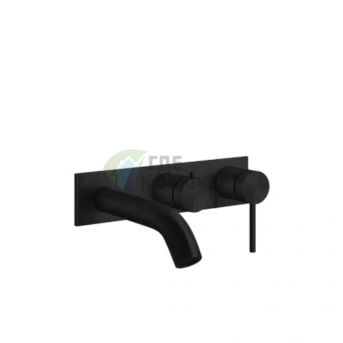 Стильный встраиваемый смеситель GESSI 316 на две зоны, цвет Black XL (54136#299) - фото 1