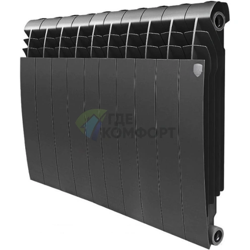 Радиатор Royal Thermo BiLiner Noir Sable 500 10 секций-черный - фото 1