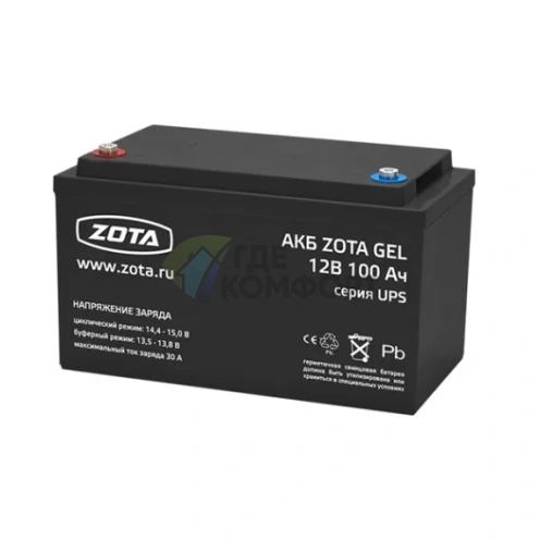 Аккумуляторная батарея АКБ Zota GEL 100-12 (100 А-час) - фото 1