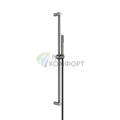 Комплект для душа GESSI 316: штанга и лейка с легкой очисткой, сталь steel brushed (54044#239) - фото 1