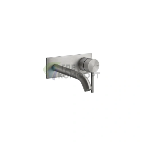 Встраиваемый смеситель для раковины GESSI с изливом 200-170 мм, цвет steel brushed (54488#239) - фото 1