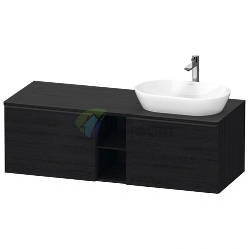 Подвесная тумбочка Duravit D-Neo, 459x1400x550 мм, 2 ящика, Black Oak (DE4950R1616) - фото 1