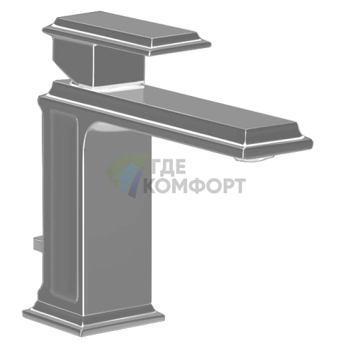 Смеситель для раковины Gessi Eleganza на одно отверстие с донным клапаном в цвете Finox (46001#149) - фото 1