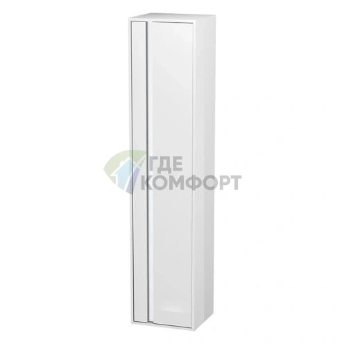 Высокий шкаф Duravit Ketho 40x36x180 см, белый глянец, со стеклянными и деревянными полками (KT1255R2222) - фото 1
