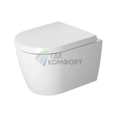 Унитаз подвесной Duravit ME by Starck Compact Rimless с покрытием WonderGliss (25300900001) - фото 1