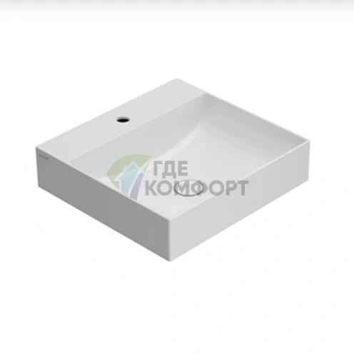 Раковина-чаша GLOBO T-Edge 50x47 см: настольная или подвесная, белая (B6R51.BI*1) - фото 1